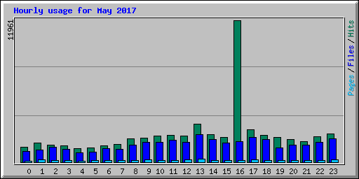 Hourly usage for May 2017