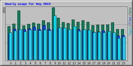 Hourly usage for May 2019