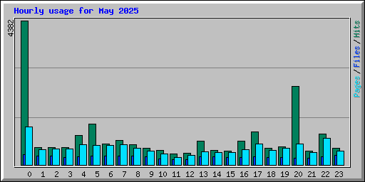 Hourly usage for May 2025
